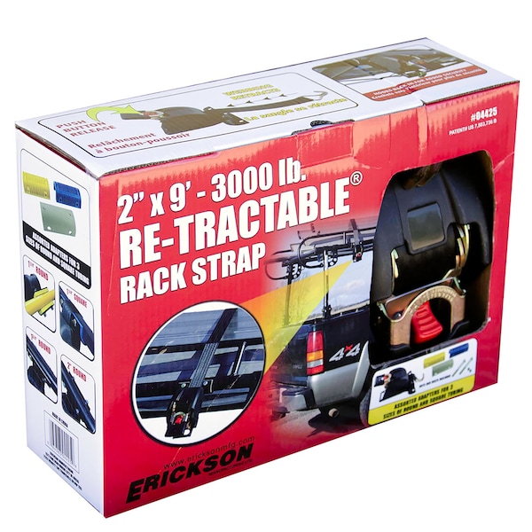 2X9Ft 3000lb ReTractable Rack Strap